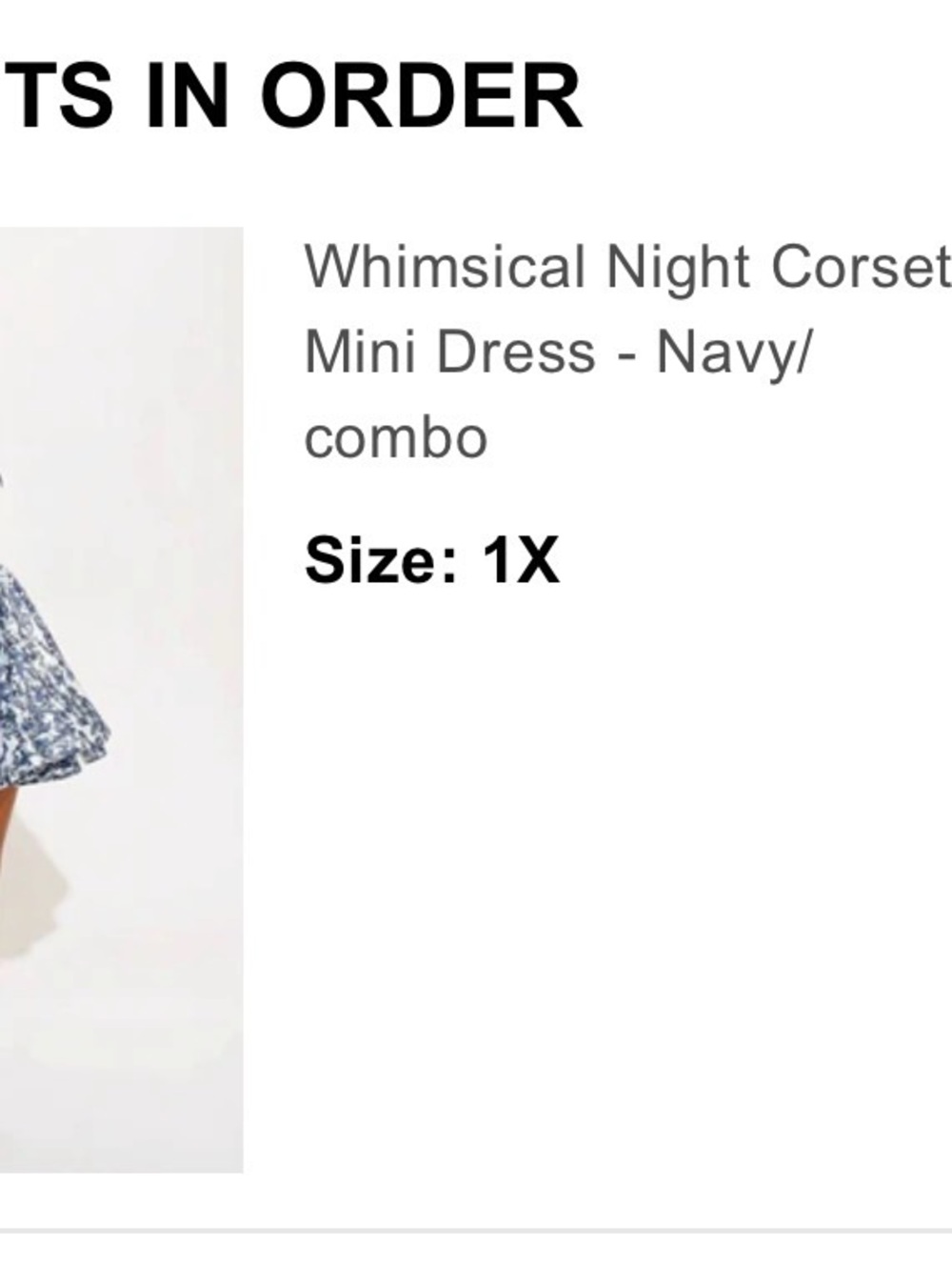 Fashion Nova White and Navy Floral Tie-Shoulder Sundress - Picture 6 of 6